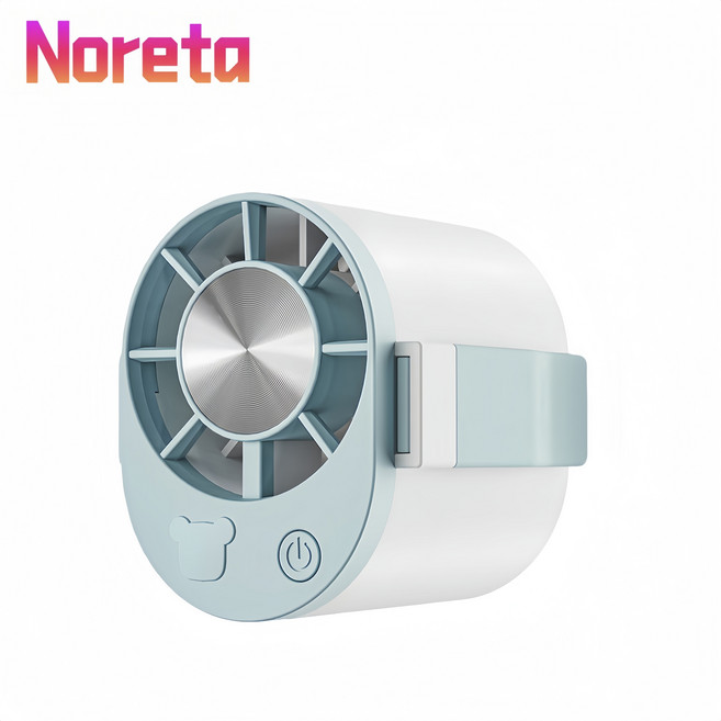 Noreta 휴대용선풍기 USB충전 핸디다기능무선선풍기, 연한 파란색, F19