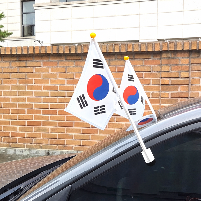 차량용태극기, 2개, 단일