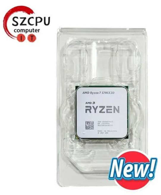 Ryzen호환7 5700X3D R7 4.1 GHz 8 코어 16 스레드 CPU 7NM L3 96M 100 000001503 소켓 AM4 냉각팬 없음 새제품