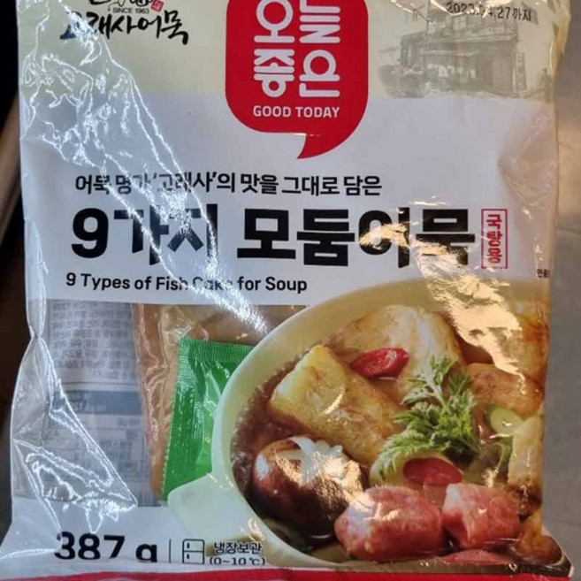 오늘좋은 고래사 9가지 모둠어묵 국탕용, 아이스박스 포장, 387g, 1개