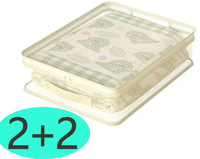 Livetree 침구세트 수납가방 대용량 방진 손잡이 정리가방, 4개, 투명