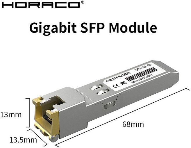 HORACO 25G SFP RJ45 구리 모듈 트랜시버 1000Base 이더넷 1000M, SFP GE SK