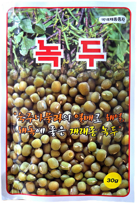 농사친구 녹두 30g 씨앗 동원 씨 종자 쪽파 고사리 명이나물 산상추 초당옥수수 항암배추 담배 산마늘 아스파라거스 고수, 1개