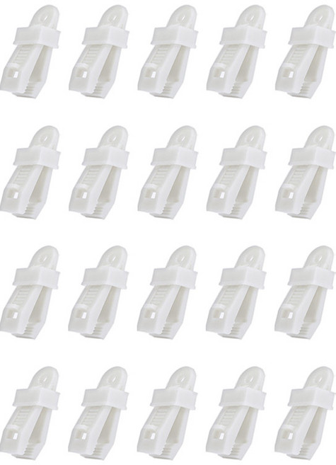 KOOLMAN(쿨맨) 타프 고정 클립 20개, 타프 클립 A형 - 화이트 20개