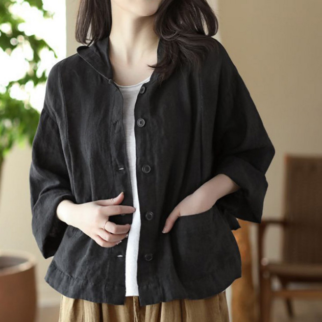 드마엘 콜린 린넨 얇은 간절기 루즈핏 후드자켓+델로나