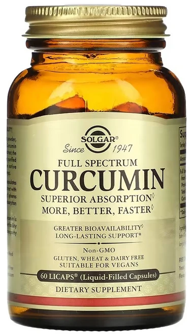 Solgar Curcumin Liquid Extract 솔가 강황 커큐민 액상 추출물 60정, 1개 - 쿠팡