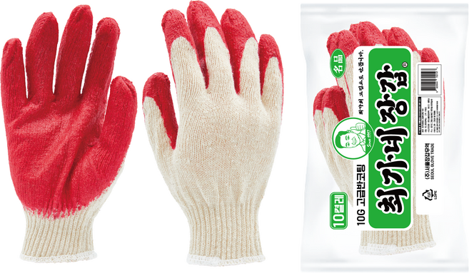 최가네장갑 반코팅 10G 100켤레 고급 코팅장갑 작업 장갑, 100세트