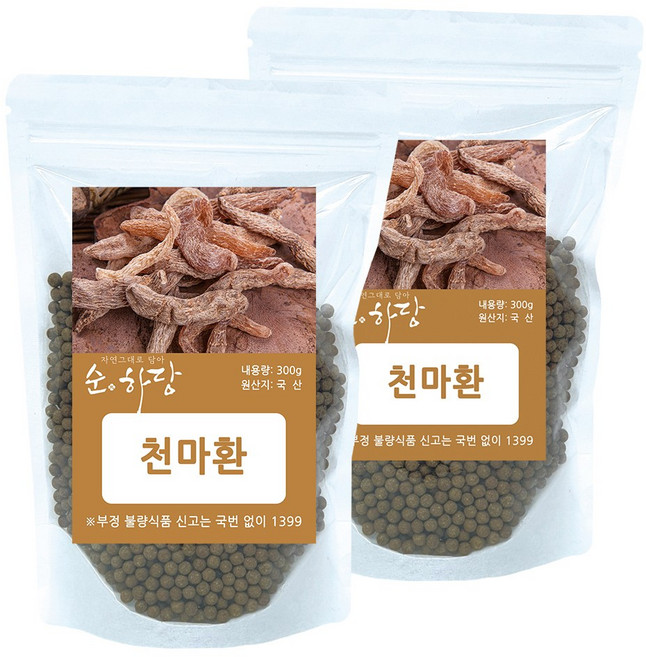 순하당 국산 천마환 (천마뿌리환), 2개, 300g