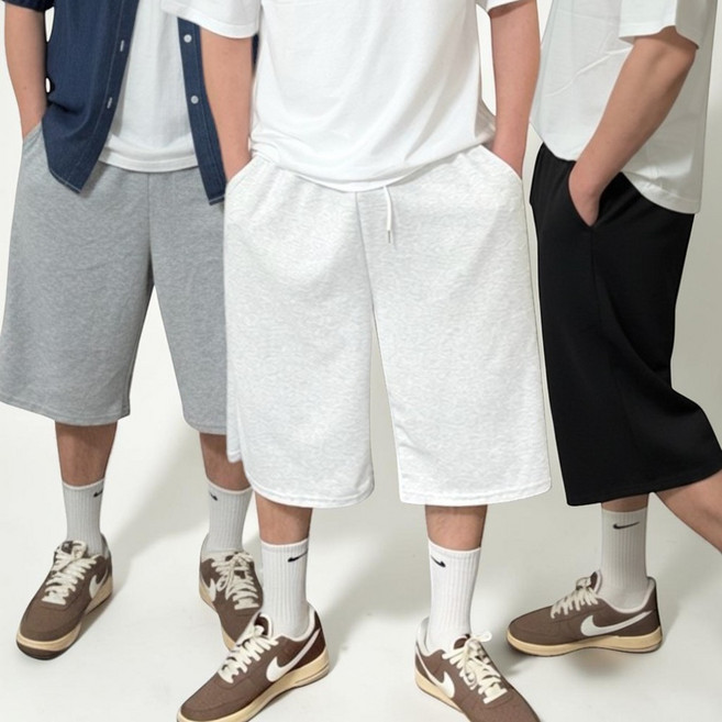 남자 와이드 버뮤다 팬츠 데일리 트레이닝 7부 반바지