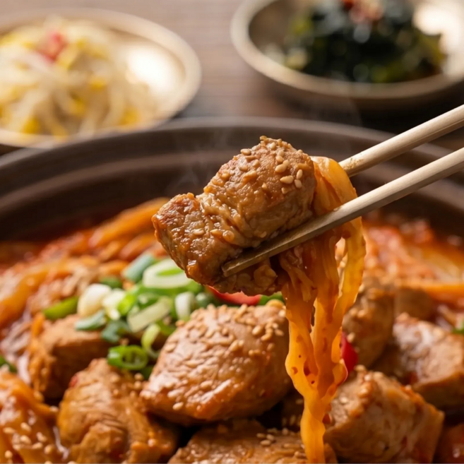 삼형제고기 국내산 돼지고기 묵은지 김치찜 밀키트, 6개, 600g
