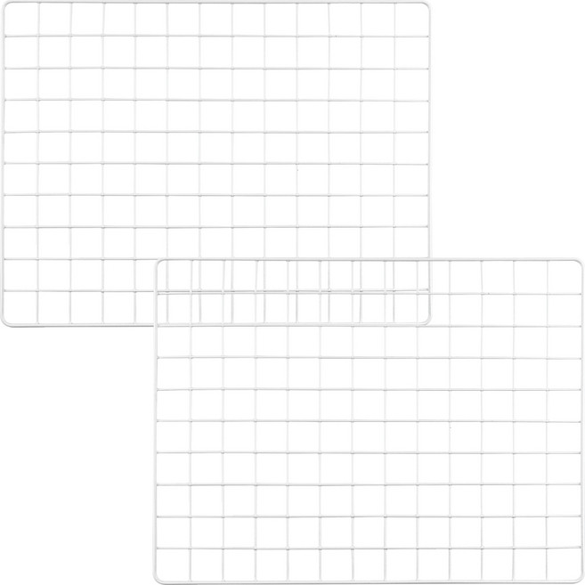 와이어 네트망 직사각 주방용품 다용도걸이 주방벽면 철망, 48.5 x 37.5cm, 2개