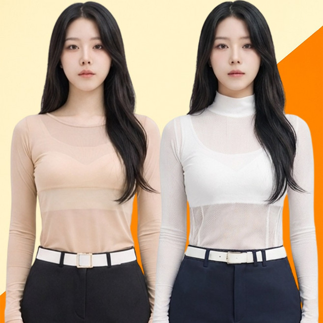 펜즈데이 여성 골프웨어 상의 골프 이너웨어 라운드 반목 냉감 쿨 티셔츠