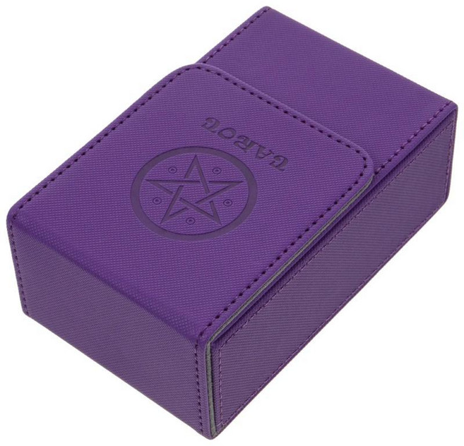 타로 카드 보관 상자 휴대용 자기 뚜껑 케이스 카드용 일기 봉투 엽서 체크 정리함, 1. Purple, 1개