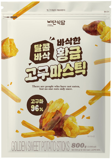 비단식당 대용량 달콤바삭 황금고구마스틱, 800g, 1개