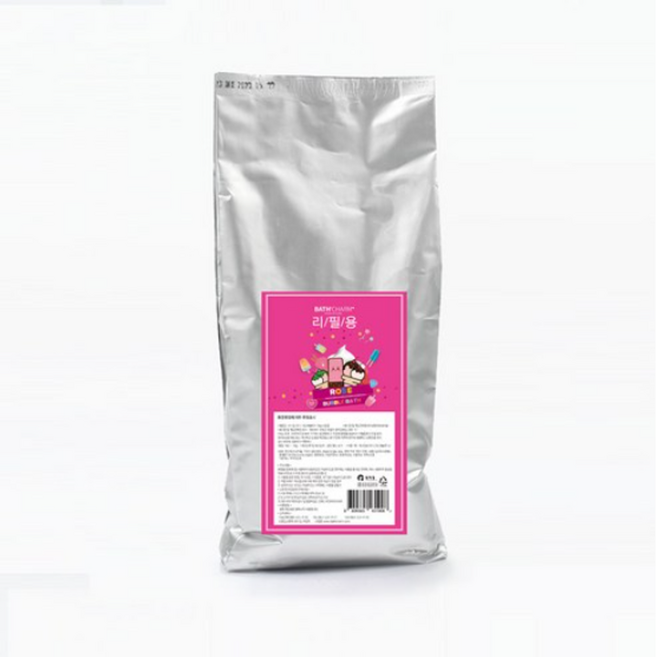바스참 크림버블바스 거품 입욕제 로즈 리필용, 1kg, 6개