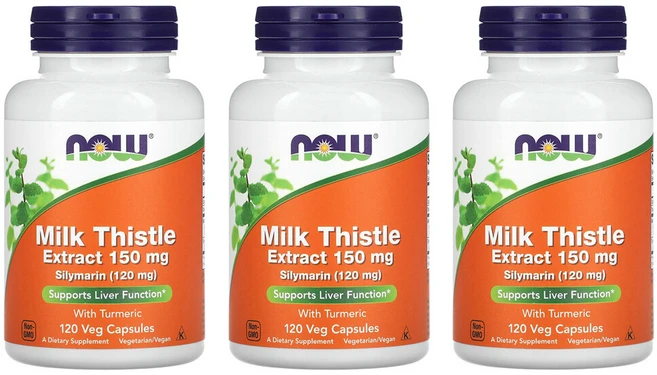[3개] 나우푸드 밀크씨슬 150mg 120베지캡슐 실리마린 터메릭 강황 울금, 120정, 3개 - 쿠팡