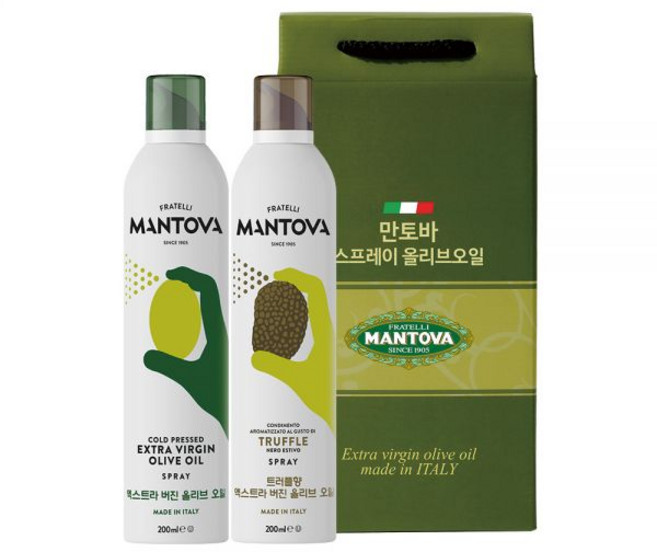 [2입 선물세트] 만토바 오일스프레이 엑스트라버진 올리브오일 기버터 트러플오일