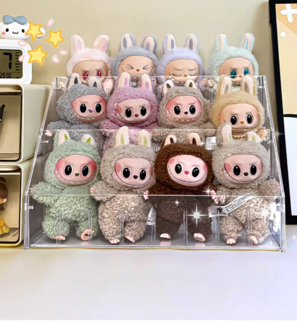 모던 심플 아크릴 라부부 인형 키링 정리함 보관함수납함, 1개