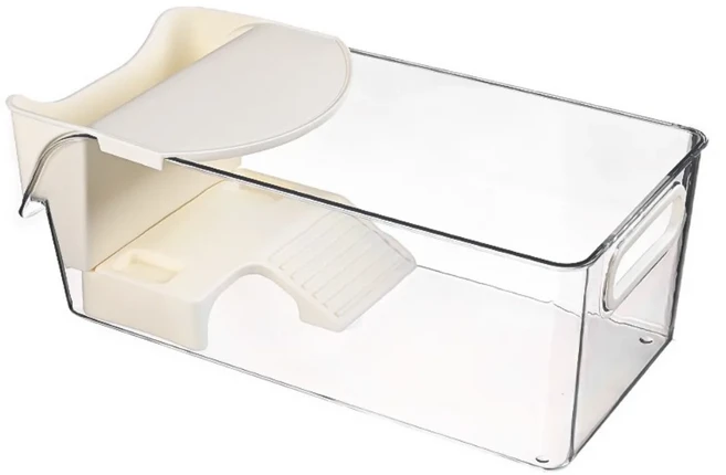 투명 거북이 탱크 일광욕 공간 건습 분리 파충류 테라리움 플라스틱 등반 포함 번식 상자, 01 White