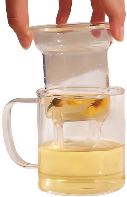 인블룸 티망 내열유리컵 머그컵 찻잔 450ml, 투명, 1개