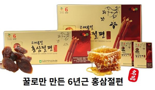 금산인삼농협 6년근 100%벌꿀로만 당침된 홍삼절편 200g, 1개
