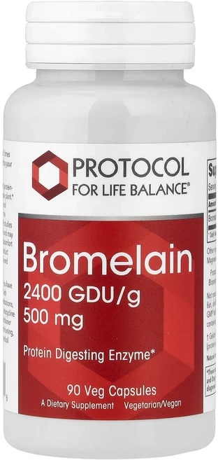 매우편하고 Protocol for Life Balance 브로멜라인 2400GDU/g 500mg 베지 캡슐 90정 끝내주게잘나가는상품, ProtocolforLifeBalance브로멜라인240, 1개 - 쿠팡