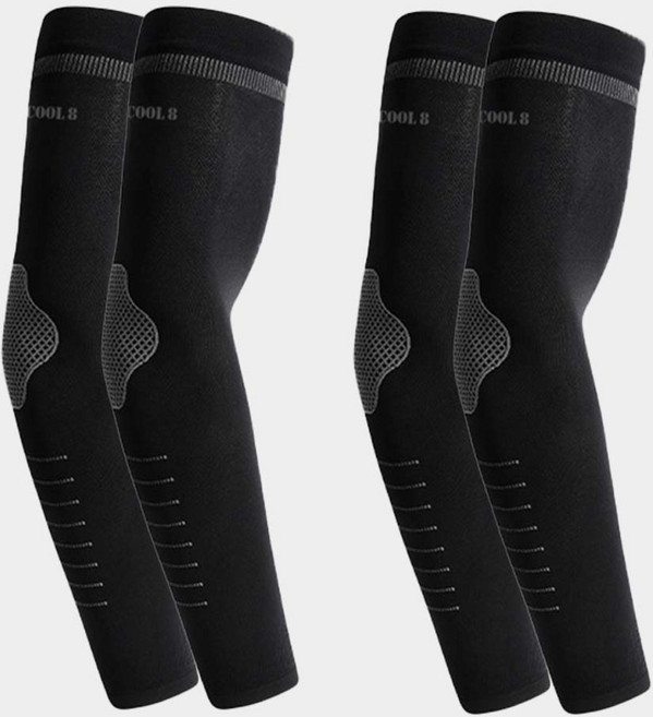 COOL8 자외선차단 남자 여성 쿨토시 팔토시 1+1, 블랙, 2개