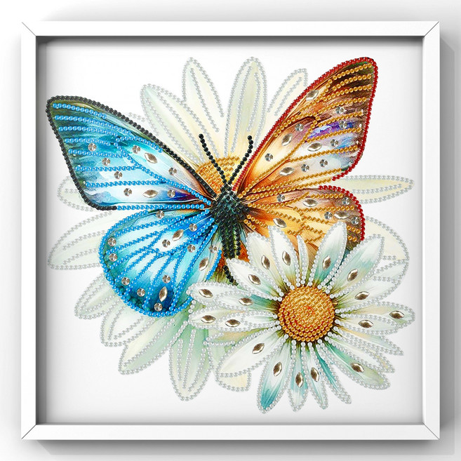 서은이네 보석십자수 액자포함 25X25cm 소형 5D 특수 비즈 DIY 키트, YXZ6 화이트액자, 1세트