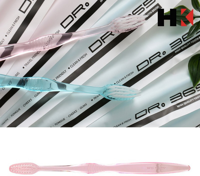 대용량 투데이 고급 미세모 원터치 일회용 칫솔 개별포장, 핑크, 1개