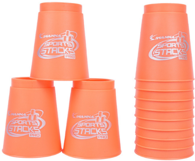 고등학교 집중력과 순발력을 기르는 컵쌓기 컵 12ea X 2개입 gcp*9723bl, IW 스태킹컵_오렌지, 2세트