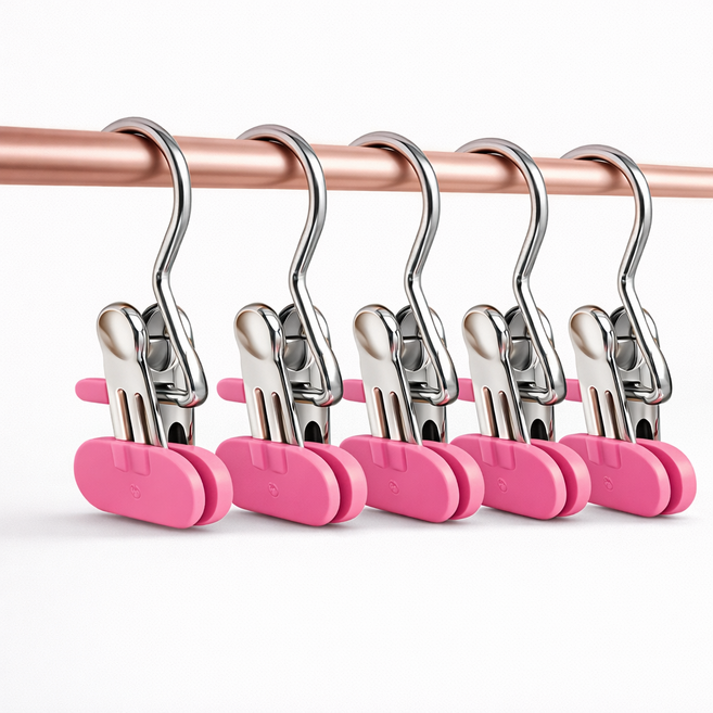 미앤SHOP 논슬립바지걸이집게 신형, 10개, 핑크