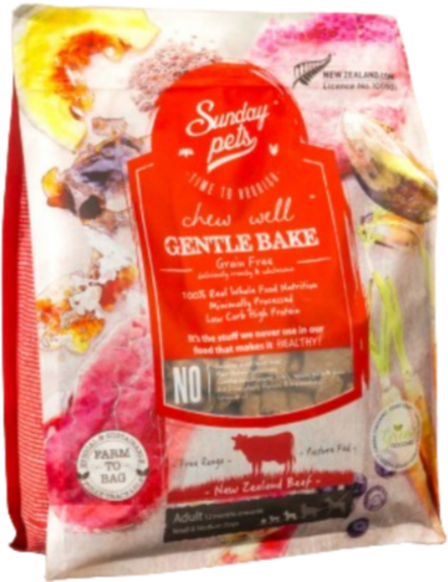 선데이펫 어덜트 젠틀베이크 그레인프리 오븐베이크 강아지사료, 소, 1.3kg, 1개
