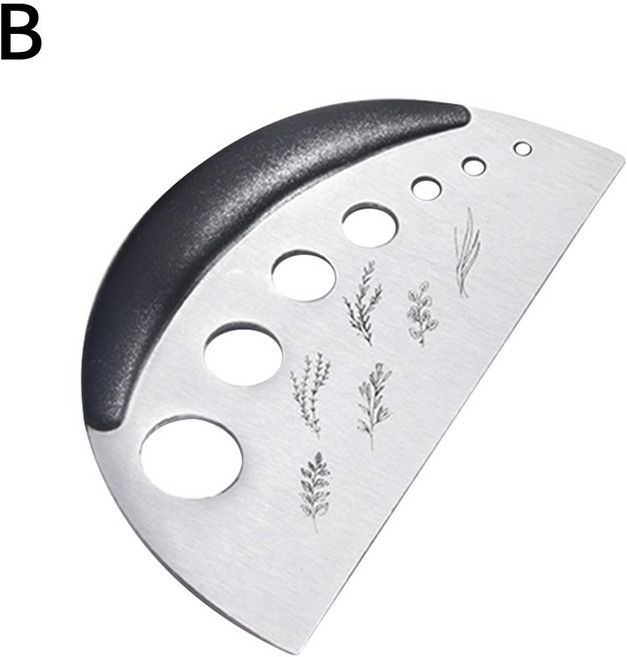 7홀 스틸 주방 허브 잎 스트리핑 도구 케일 콜라드 그린스 백리향 바질 로즈마리 용 금속 필러, 01 CN, 03 black, 1개