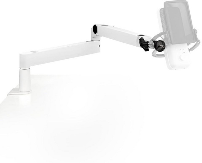 엘가토 웨이브 마이크 암 LP - 케이블 관리 채널 데스크 클램프 다용도 장착 완전 조정 가능한 프리미엄 로우 프로파일 팟캐스트 스트리밍 게임 및 홈 오피스용, 화이트