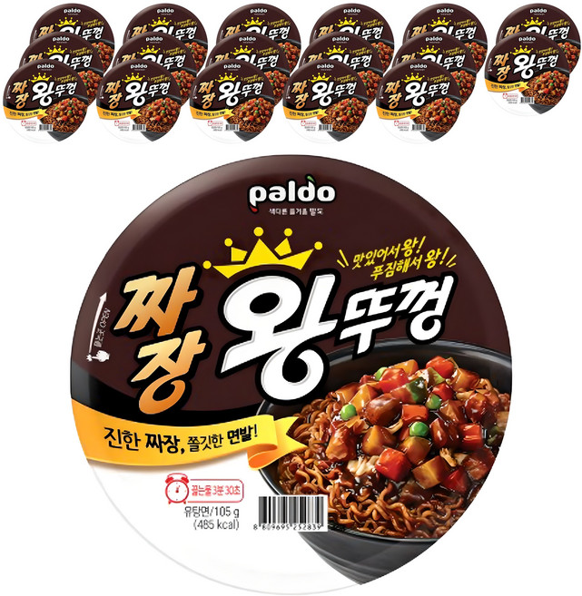 왕뚜껑 짜장 105g, 18개
