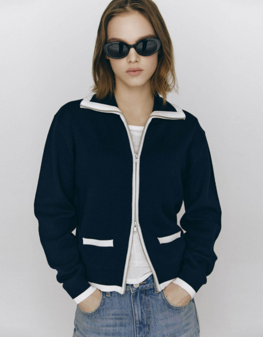 GIORDANO 티핑 투웨이 니트 집업12GG 355506 2color