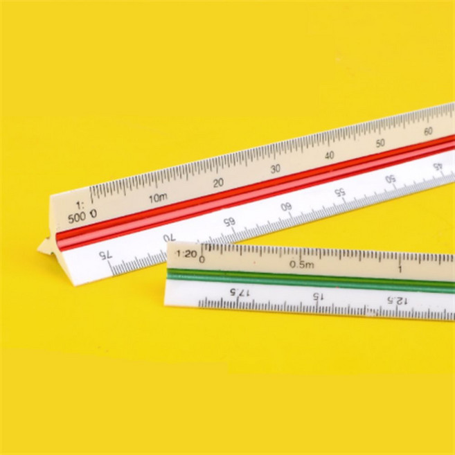 삼각스케일 제도용 자, 15cm - 고배율, 1개, 15cm - 고배율