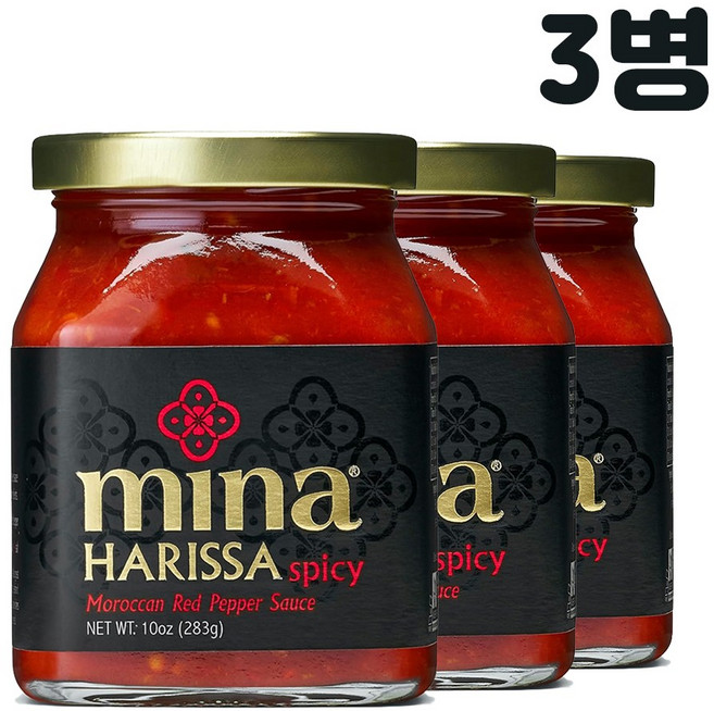 Mina 하리사 스파이시 소스 283g 3팩, 3개