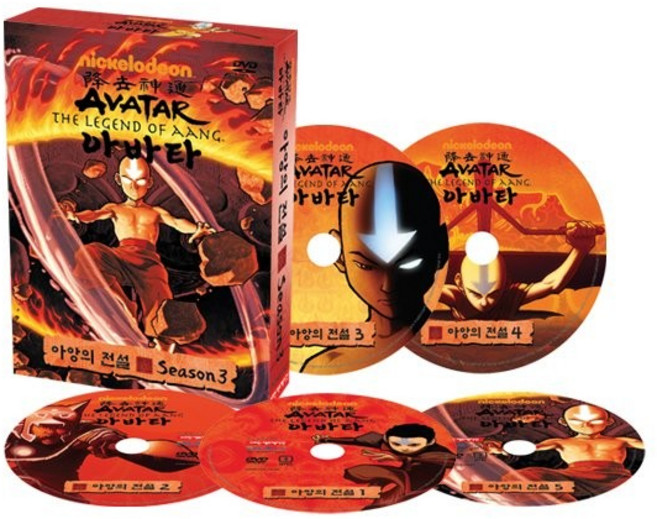 [DVD] THE LEGEND OF A ANG 아바타 아앙의 전설 3집 5종세트, 없음