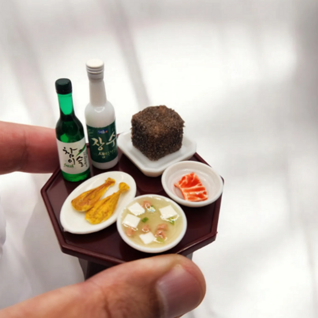 핸드메이드 한국생산 납골당상차림 납골당밥상 굴비 시루떡 납골당꾸미기 봉안당꾸미기 성묘 김치 백반 장식 추모장식, 혼합색