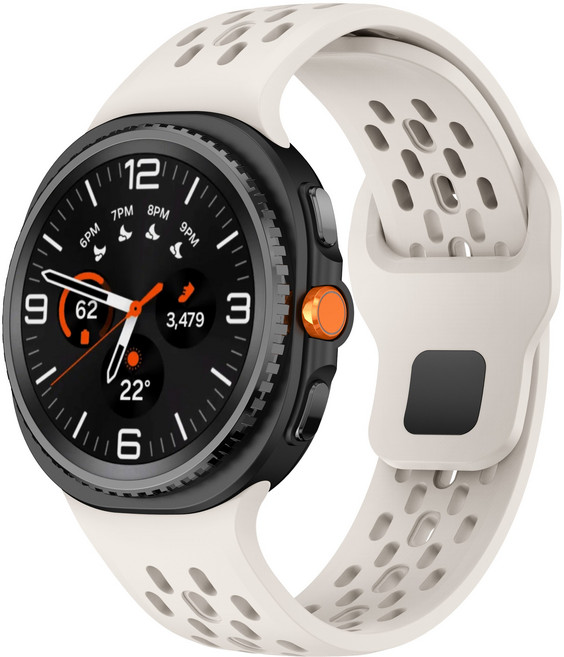 갤럭시워치 8 40mm 44mm 8클래식 46mm 호환 실리콘 스트랩 스포츠 멀티타공 소프트 루프 밴드 워치7/6/5/5골프/4/4클래식 45mm 43mm 47mm 42mm, 스타라이트