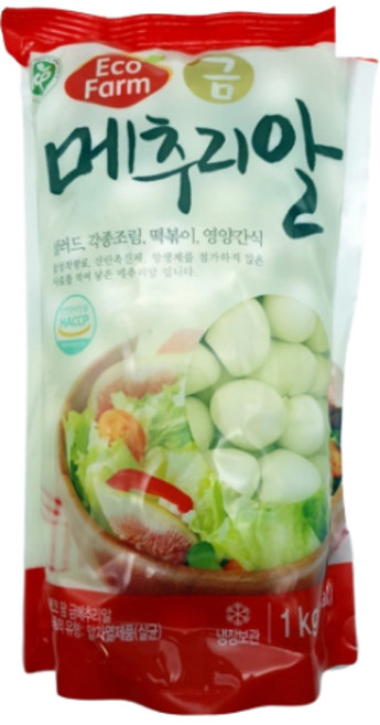 (냉장)에코팜금메추리알 1kg, 1개