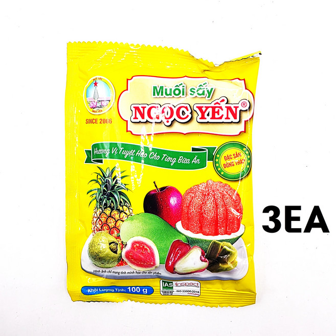 Muoi Say NGOC YEN 응우엔 소금, 100g, 3개