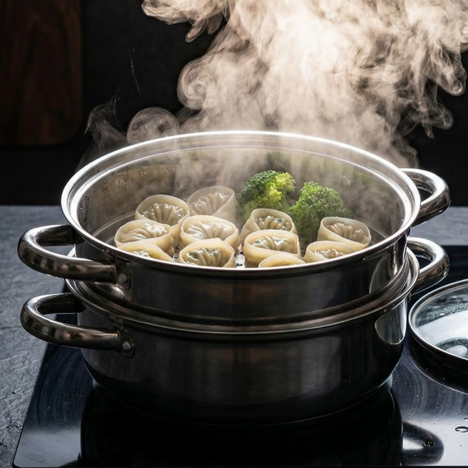 어반플레어 2단 스테인레스 찜기 인덕션, 1세트, 28cm