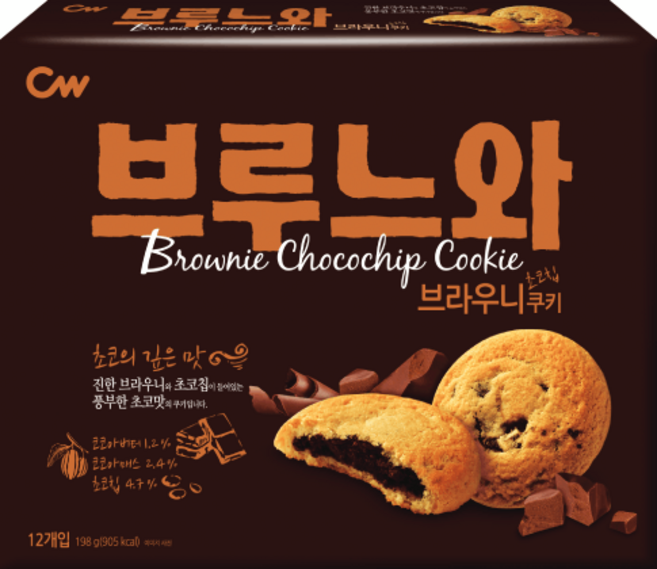 청우식품 브루느와 쿠키, 198g, 2개