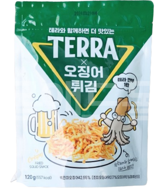 맥주깐부 오징어튀김 안주 간식, 1개, 120g