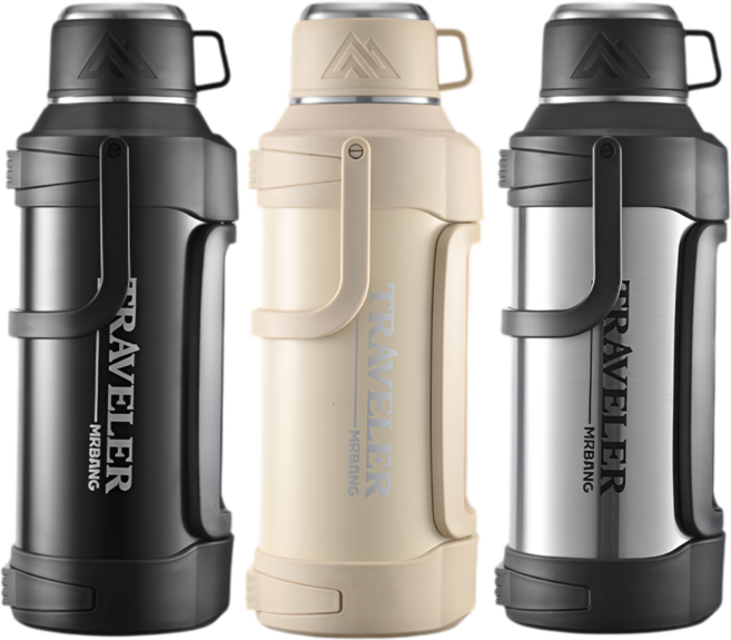 코코리브 대용량 보온보냉병, 1개, 1600ml, 베이지