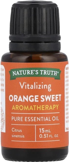 Nature's Truth 퓨어 에센셜 오일 바이탈라이징 오렌지 스위트 15ml(0.51fl oz), NaturesTruth퓨어에센셜오일바이탈라이징오렌지스위, 1개, 15ml - 쿠팡