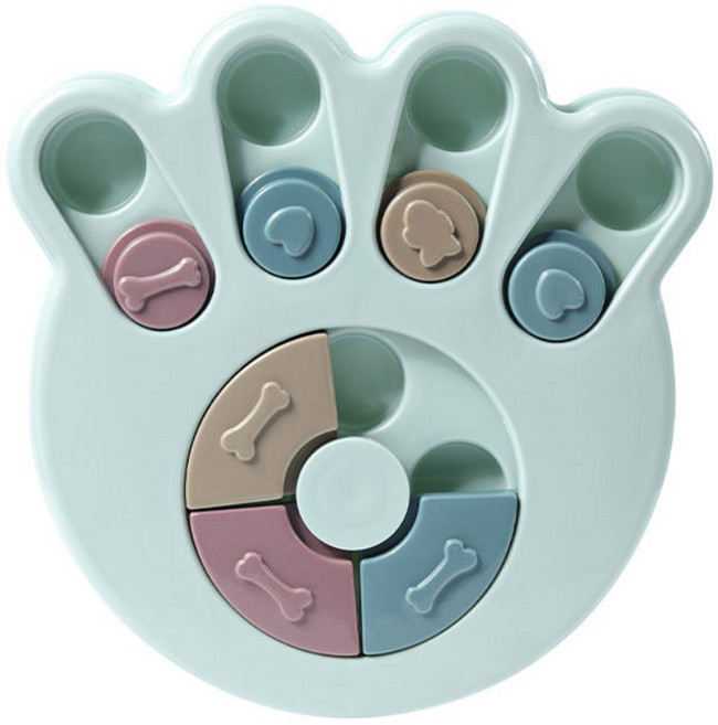 있는 느린 먹이 주기 높은 등급 쉬운 사용 베스트셀러 강아지 퍼즐 반려동물 용품, 23 X 23 X 3cm, Blue, 1개