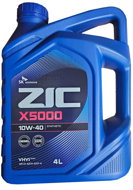 kixx ZIC 지크 X5000 10W40 4L 중대형 디젤용 엔진오일, 1개